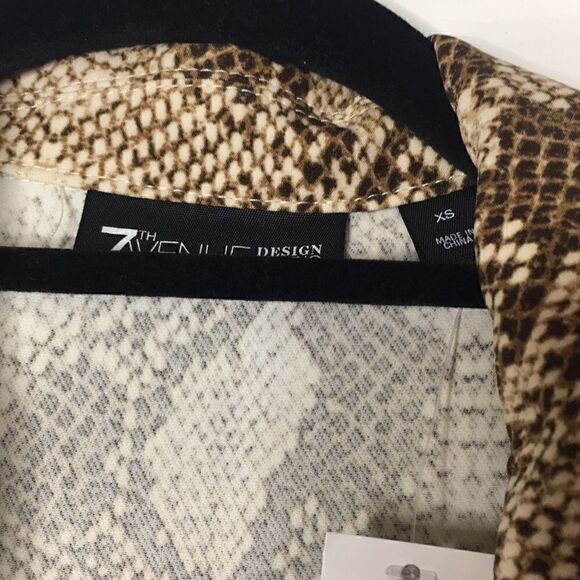 NWT NY&C brown/ cream snakeskin pattern blazer - Picture 2 of 5